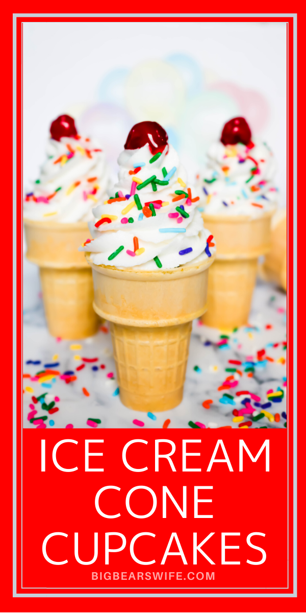 Ice Cream Cone Cupcakes - Bring on summer with these adorable Ice Cream Cone Cupcakes that looks like real ice cream cones!  via @bigbearswife