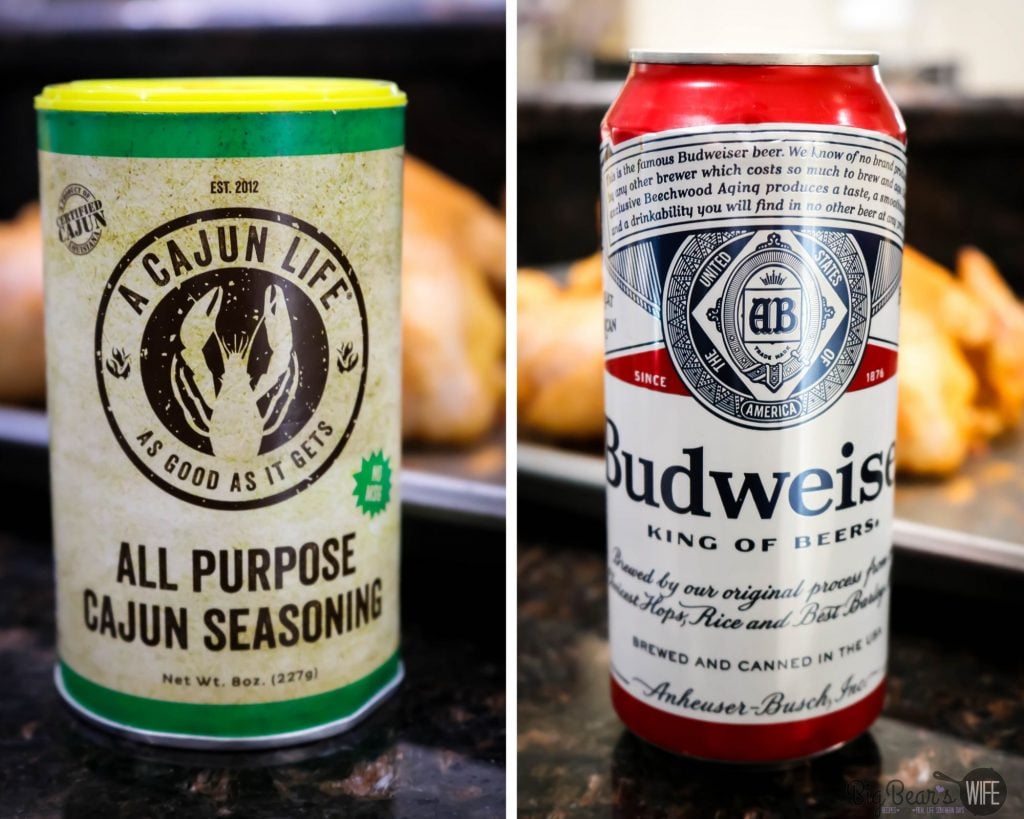 Seasoning and Beer for Beer Can Chicken