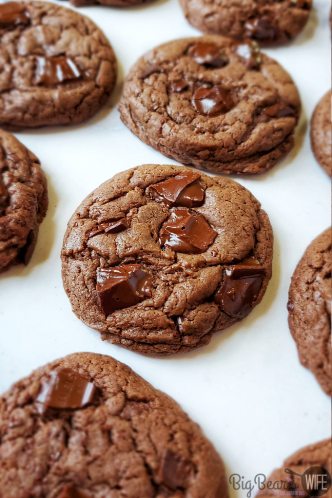 Chocolate Chunk Chocolate Cake Mix Cookies - These Chocolate Chunk Chocolate Cake Mix Cookies easily mixed and baked in about 30 minutes and they're perfect for any chocolate lover! They're soft and packed with chocolate chunks! 