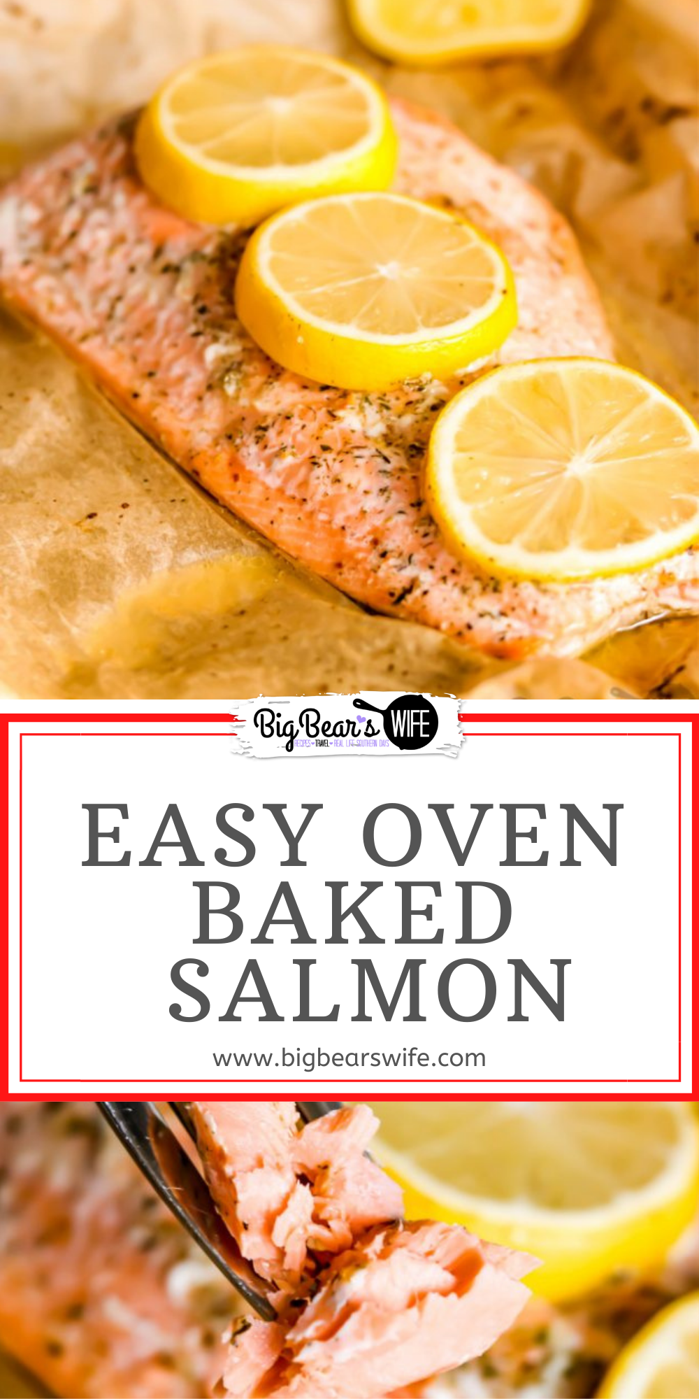 Dinner in under 30 minutes! This recipe for Easy Mediterranean Seasoned Parchment Paper Salmon is quick to make and easy to adapt for all kinds of different seasonings.  via @bigbearswife