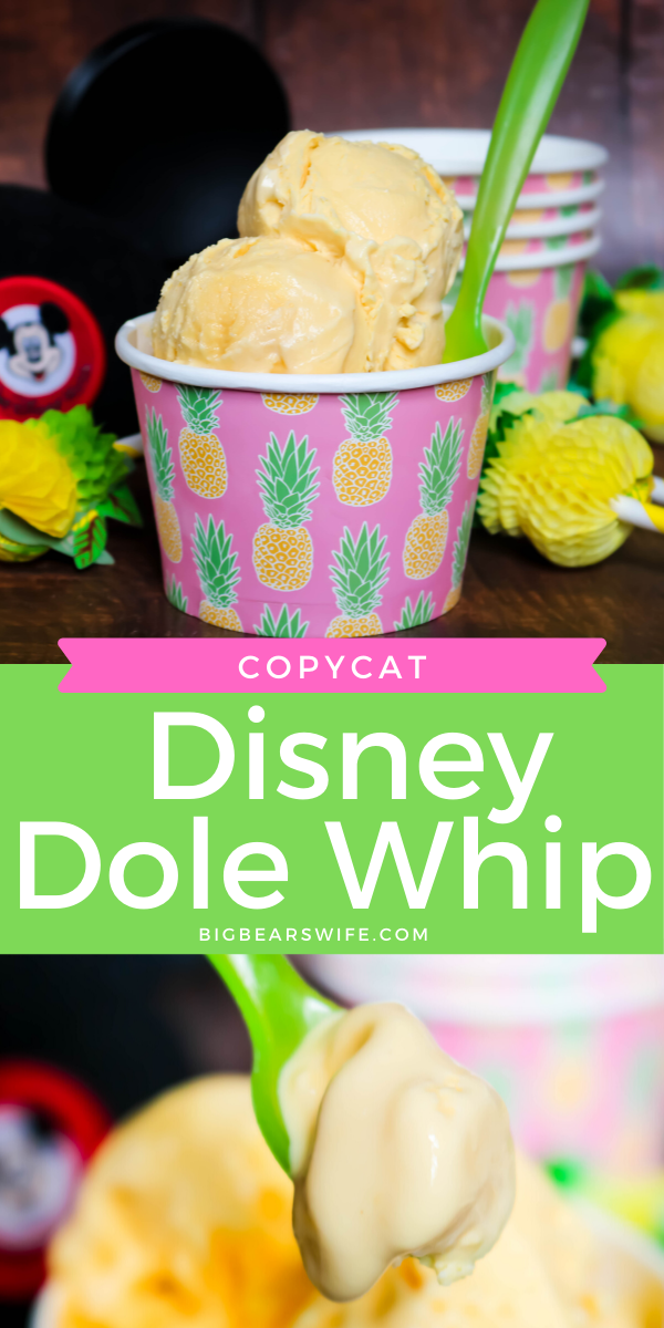 If you love the Dole Whips at Disney then you're going to want to save this no churn recipe for Copycat Disney Dole Whips and make it asap! via @bigbearswife