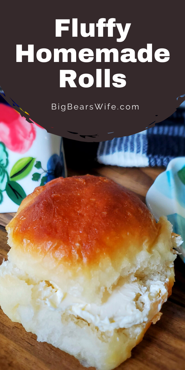 These Fluffy Homemade Rolls are so easy to make and go perfectly with homemade Cinnamon Butter. This vintage recipe was one of my grandmother's recipes and we love it.  via @bigbearswife