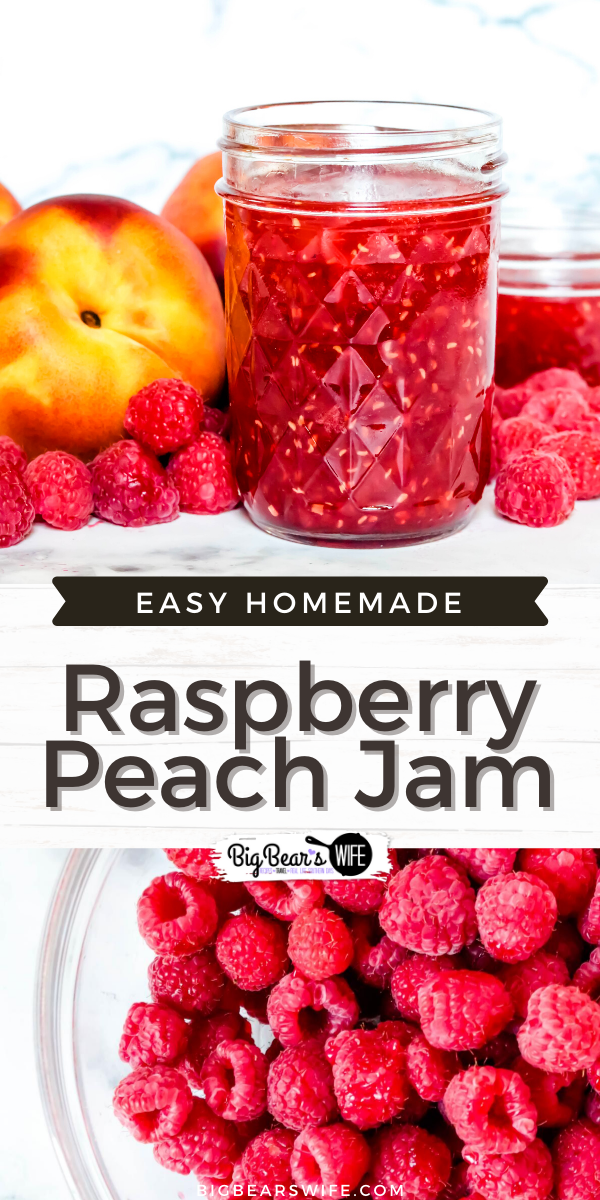 Want to savor the flavors of summer all year long? This Easy Raspberry Peach Jam combines two of the most popular fresh summer fruits for a bright, fresh flavor explosion. All you need is four ingredients and 30 minutes.   via @bigbearswife