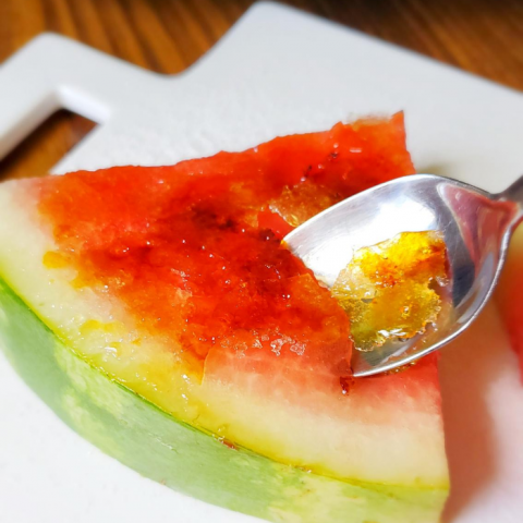 You've heard of  Crème brûlée but have you had Summer Brûléed Watermelon? Forget the salt on that watermelon, we're adding some sugar! This sweet summer treat takes fresh watermelon and adds a crunchy Brûléed topping that is dessert perfection! 