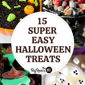 15 SUPER EASY HALLOWEEN TREATS - If you want to make some great Halloween desserts and Halloween treats without spending a ton of time in the kitchen you'll want this list of 15 Super Easy Halloween Treats recipes! No bake eclairs, apple slices, sheet cakes and more are easily transformed into Halloween desserts without any fuss or witchy magic! 