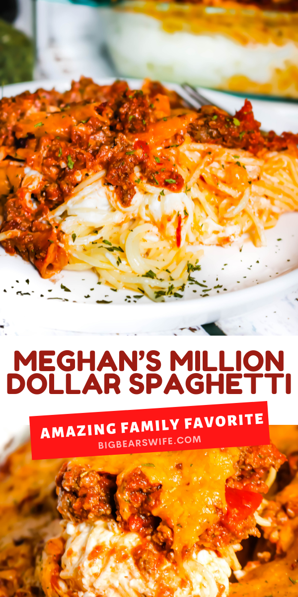 Meghan's Million Dollar Spaghetti is one of the best Million Dollar Spaghetti recipes ever! My sister in law has turned the famous Million Dollar Spaghetti into her own keepsake family recipe by making it super creamy and adding salsa!  via @bigbearswife