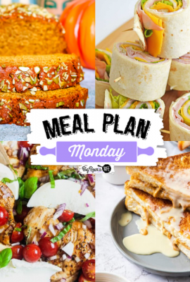 Welcome to Meal Plan Monday 235! This week's featured recipes include, Caprese Chicken with Balsamic Glaze, Hong Kong Style French Toast, Cheese Pinwheels and Copycat Starbucks Pumpkin Bread! Plus tons more recipe from bloggers all over the world! 