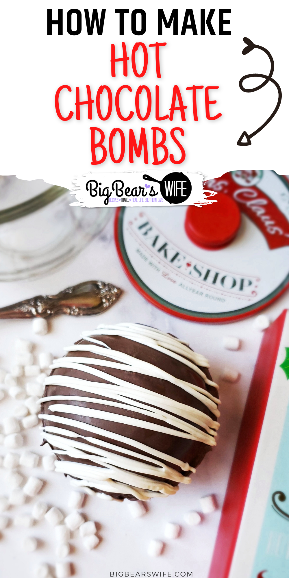 These Hot Chocolate Bombs are like bath bombs for milk! Just pour hot milk over these chocolate bombs that are are filled with hot chocolate mix and marshmallows for the best mug of hot chocolate ever!  via @bigbearswife