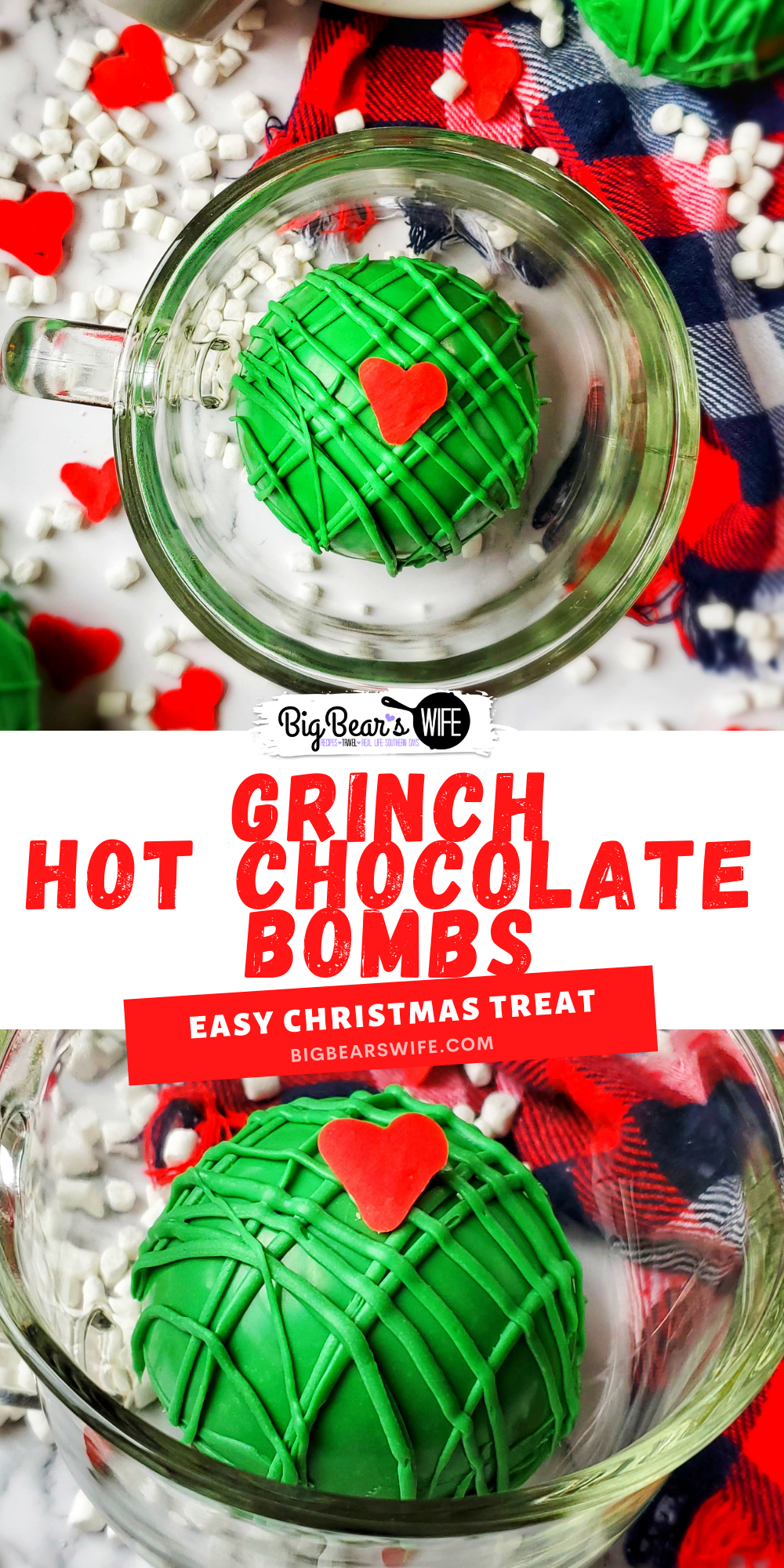 Our favorite Christmas hot coco bombs are getting a Grinchy Whoville makeover with these fun Christmas Grinch Hot Chocolate Bombs!! via @bigbearswife