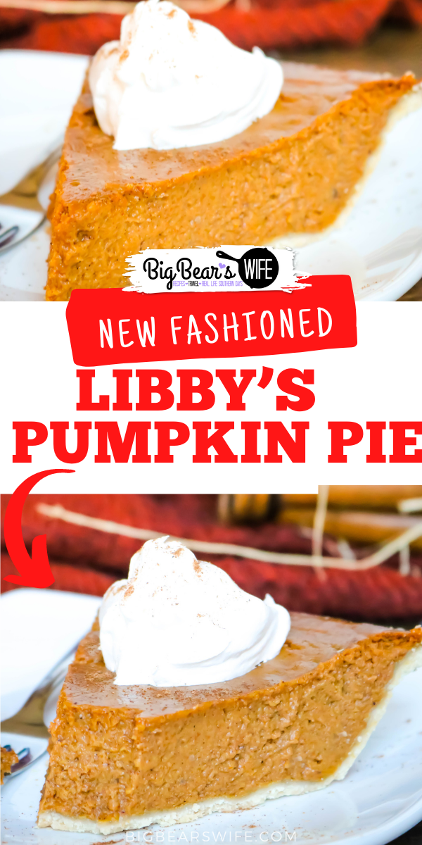 Libby's changed their famous pumpkin pie in 2019 so now you'll find the old one and the new recipe on their cans of pure pumpkin. This is Libby's New Fashioned Pumpkin Pie Recipe! via @bigbearswife