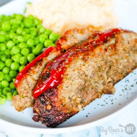 This easy Air Fryer Meatloaf is made with ground beef and ground turkey along with some great seasonings. It takes less than 45 minutes to cook and it is absolutely delicious. 
