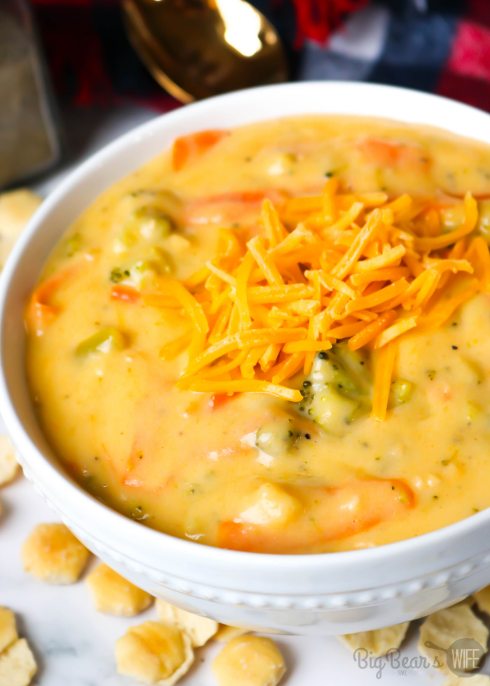 This Homemade Broccoli and Cheese Soup that is packed with broccoli, carrots, garlic and cheese is one of the best broccoli cheese soups I've made at home! It is so easy and so good!