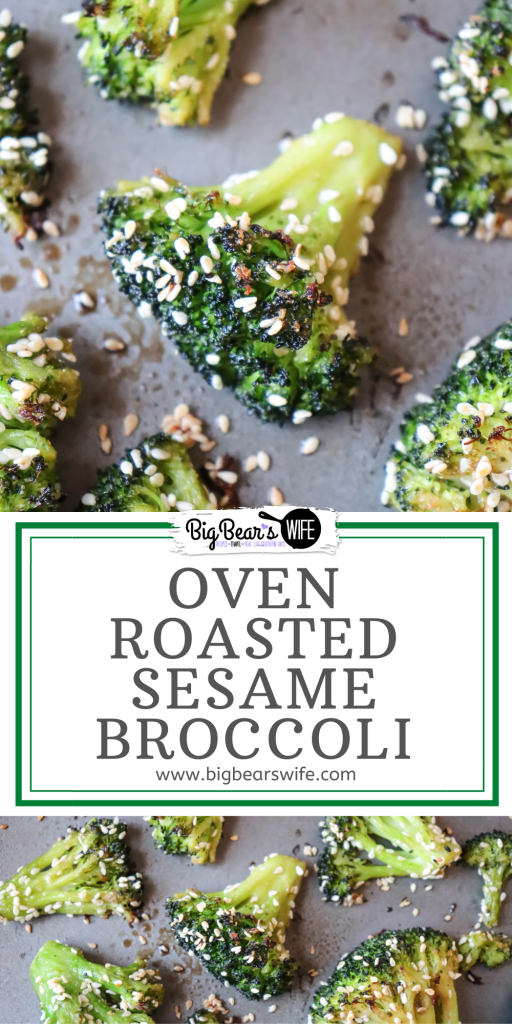Super simple and quick Oven Roasted Sesame Broccoli is a great side dish that is ready in under 30 minutes!
