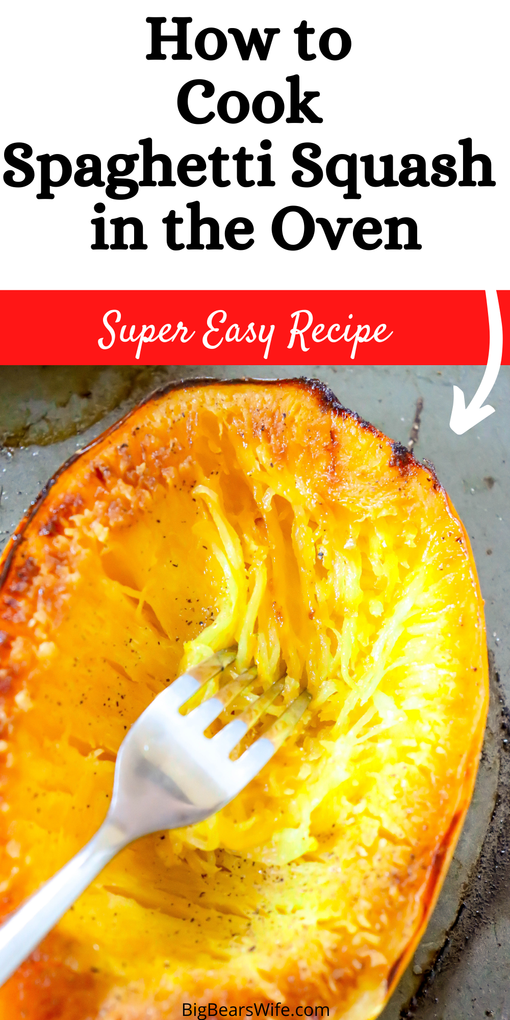 Trying to learn How to Cook Spaghetti Squash in the Oven? I'll show you how I love to cook prep and cook Spaghetti Squash! via @bigbearswife