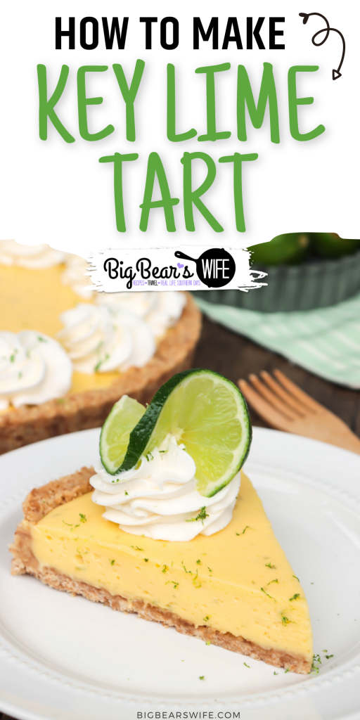 This easy Key Lime Tart has a sweet vanilla wafer crust, a tart key lime filling and it's topped with swirls of whipped cream and sprinkled with lime zest! This dessert is light and perfect for spring!