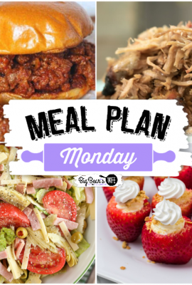 Hey, y’all! Welcome, welcome!  It’s time for another super delicious edition of Meal Plan Monday!  We're featuring Smoked Boston Butt, The Best Homemade Sloppy Joes, Cheesecake Stuffed Strawberries and The 1905 Salad Best Salad Ever!
