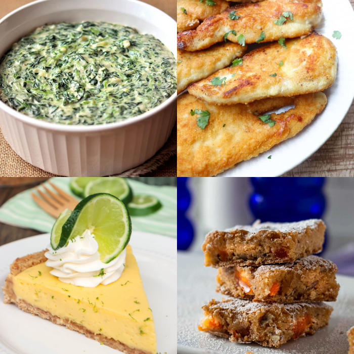 Welcome to Meal Plan Monday 260! We're featuring recipes like, Easy Homemade Creamed Spinach , Parmesan Crusted Chicken Romano (Cheesecake Factory Copycat), Old Fashioned Orange Slice Bars and a wonderful Key Lime Tart!