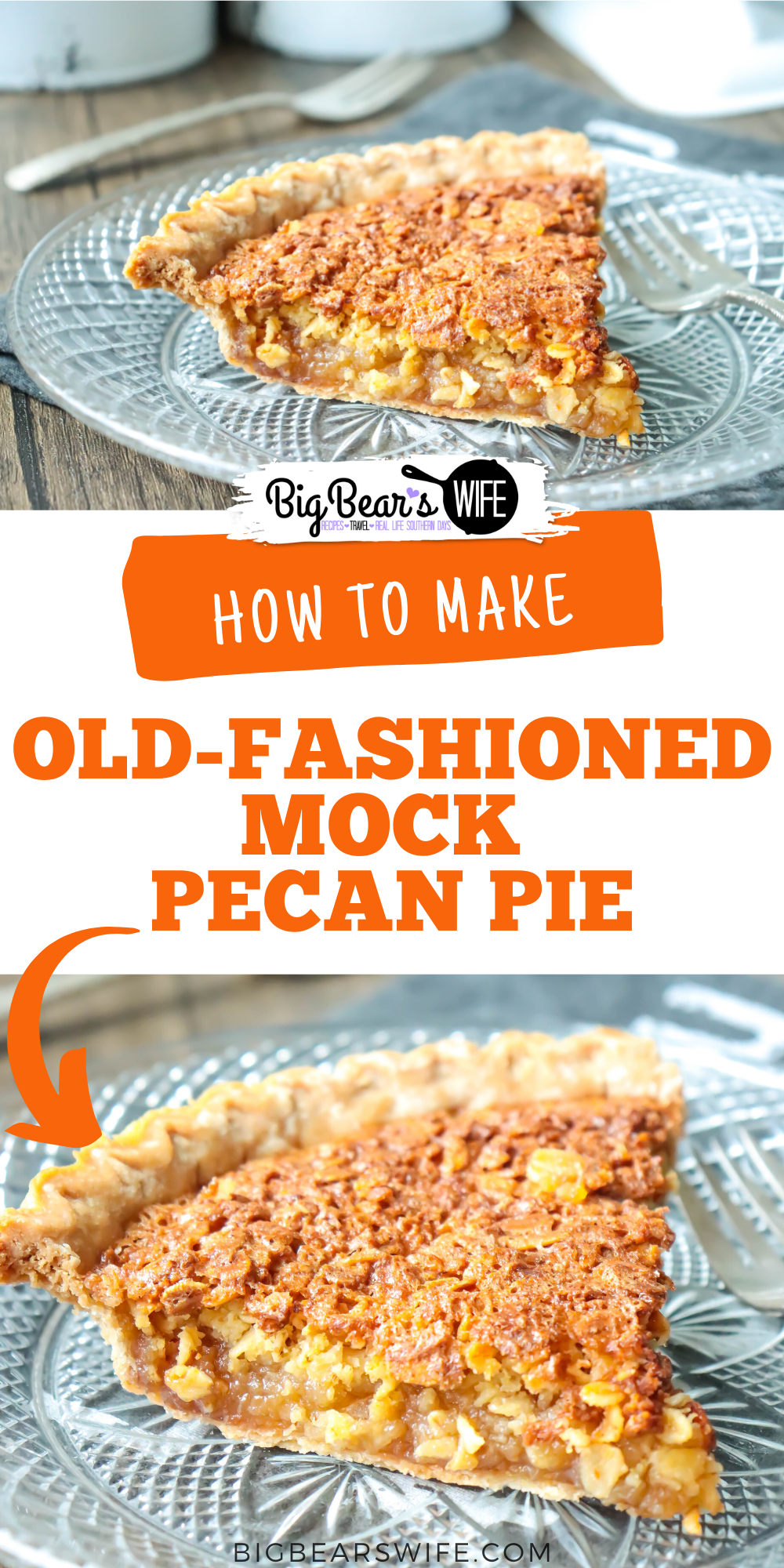 Old-Fashioned Mock Pecan Pie is a vintage pie recipe that is also know as "Depression Pie" or "Oatmeal Pie" and it was popular in the 1920s and 1930s during the depression.  via @bigbearswife