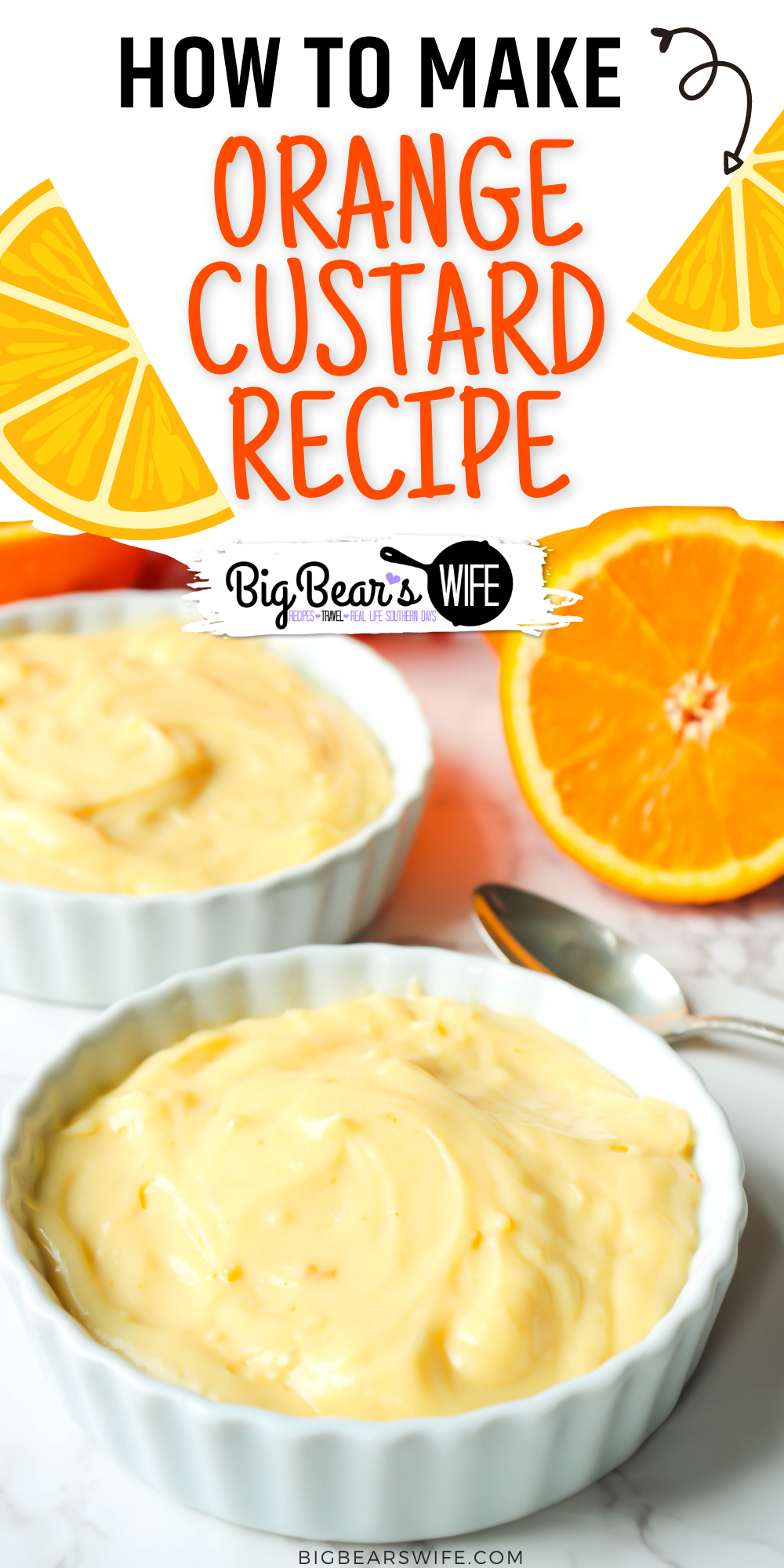This Orange Custard is a  cold, creamy vintage custard recipe that is full of orange flavor and smooth like a thick homemade pudding!  via @bigbearswife