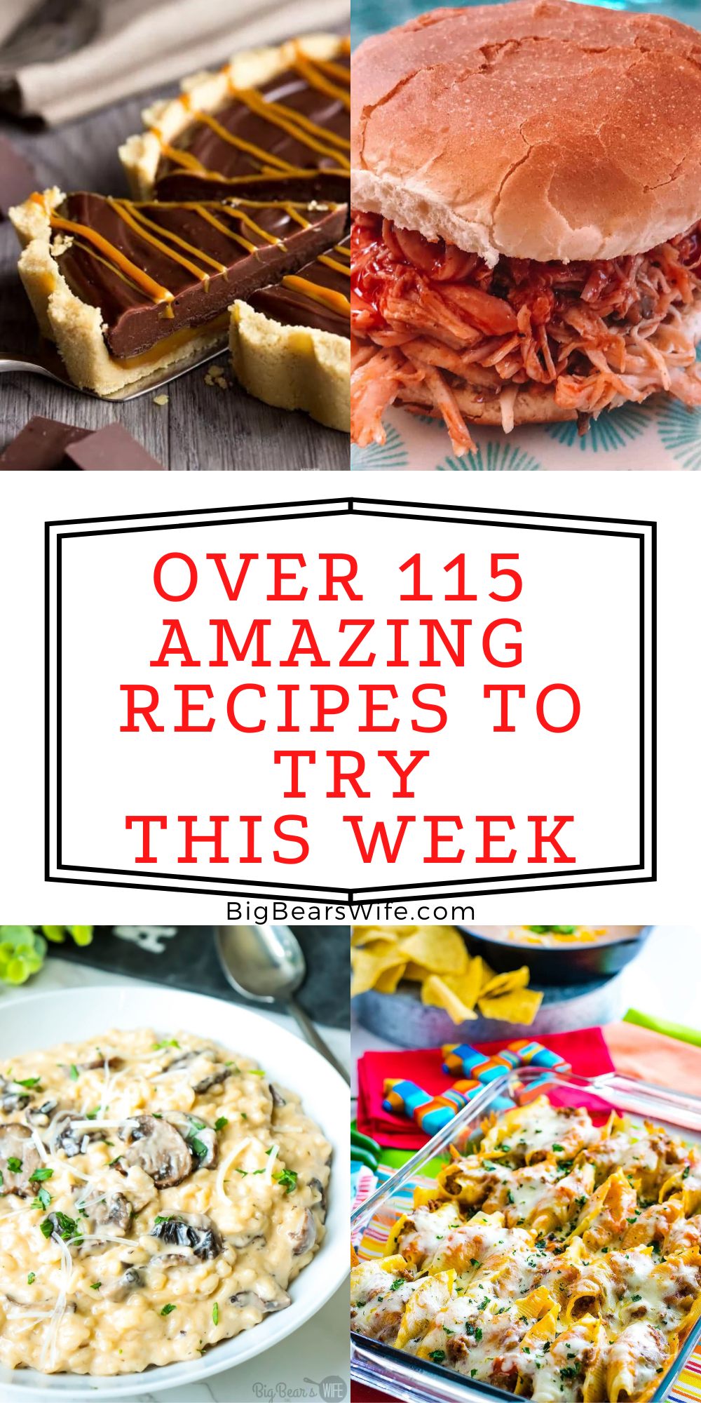 Welcome to Meal Plan Monday 265! We're featuring recipes like, Mexican Stuffed Shells, Slow Cooker Buffalo Chicken, Insanely Easy No Bake Caramel Chocolate Tart and Mushroom Risotto! via @bigbearswife