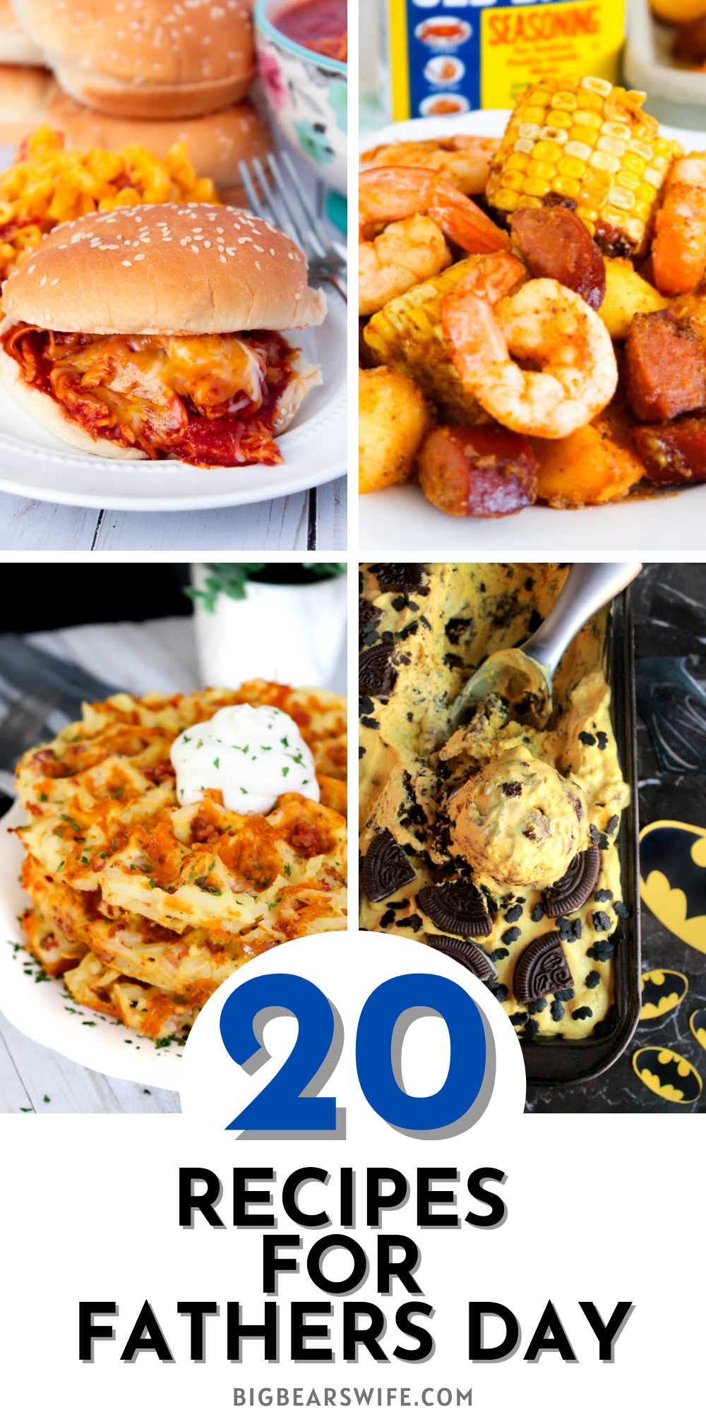 Father's Day 2021 is Sunday, June 20, 2021! I've gathered up some great recipes that are perfect for Father's Day! From Breakfast, to lunch to dinner and dessert, you're sure to find something delicious in this list that dad would love with these awesome Fathers Day Recipes! via @bigbearswife