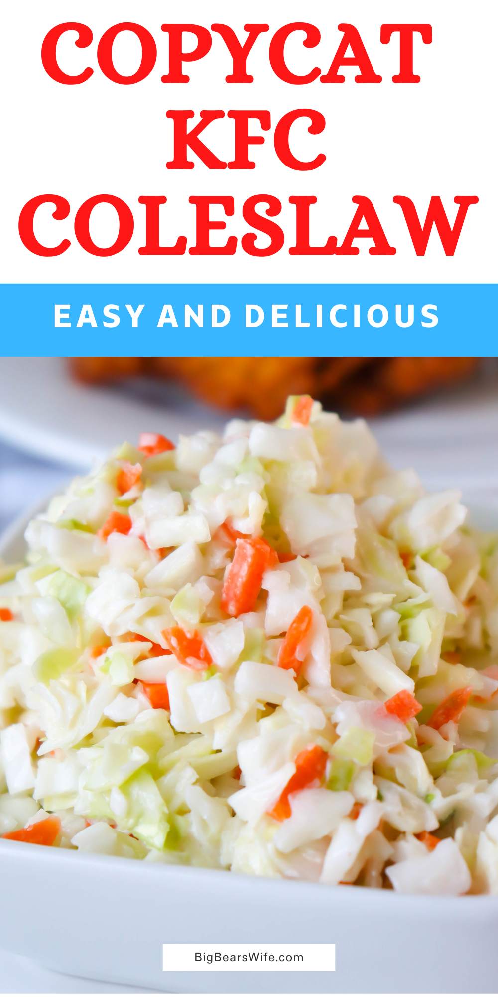 Love KFC Coleslaw? This Copycat KFC Coleslaw recipe is my favorite version and is great for cookouts and family dinners!

 via @bigbearswife