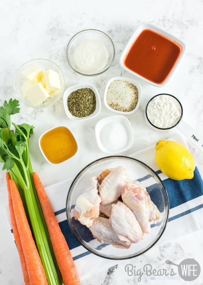 Ingredients for HOT AND HONEY AIR FRYER WINGS (1)