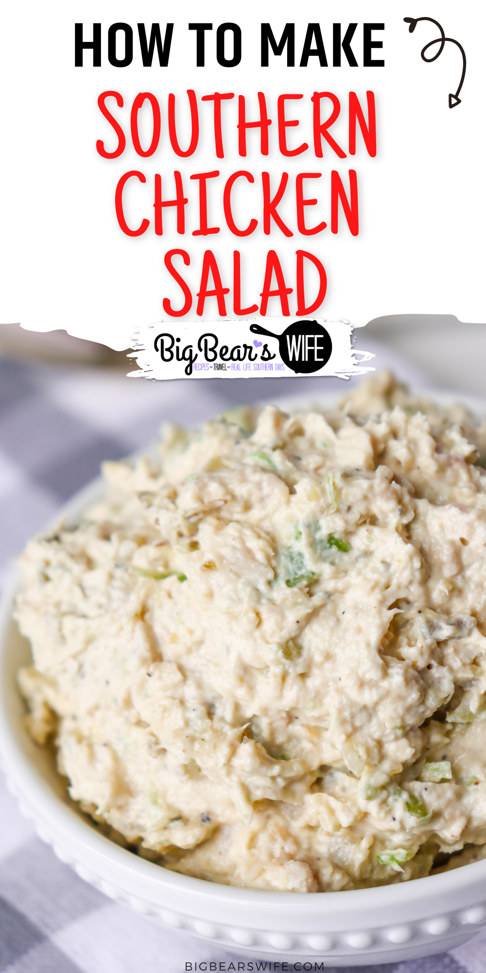 This Southern Chicken Salad Recipe is great for Chicken Salad Sandwiches or as a spread for crackers. My Southern Chicken Salad Recipe is my copycat version of the famous Midtown Market Chicken Salad!  via @bigbearswife