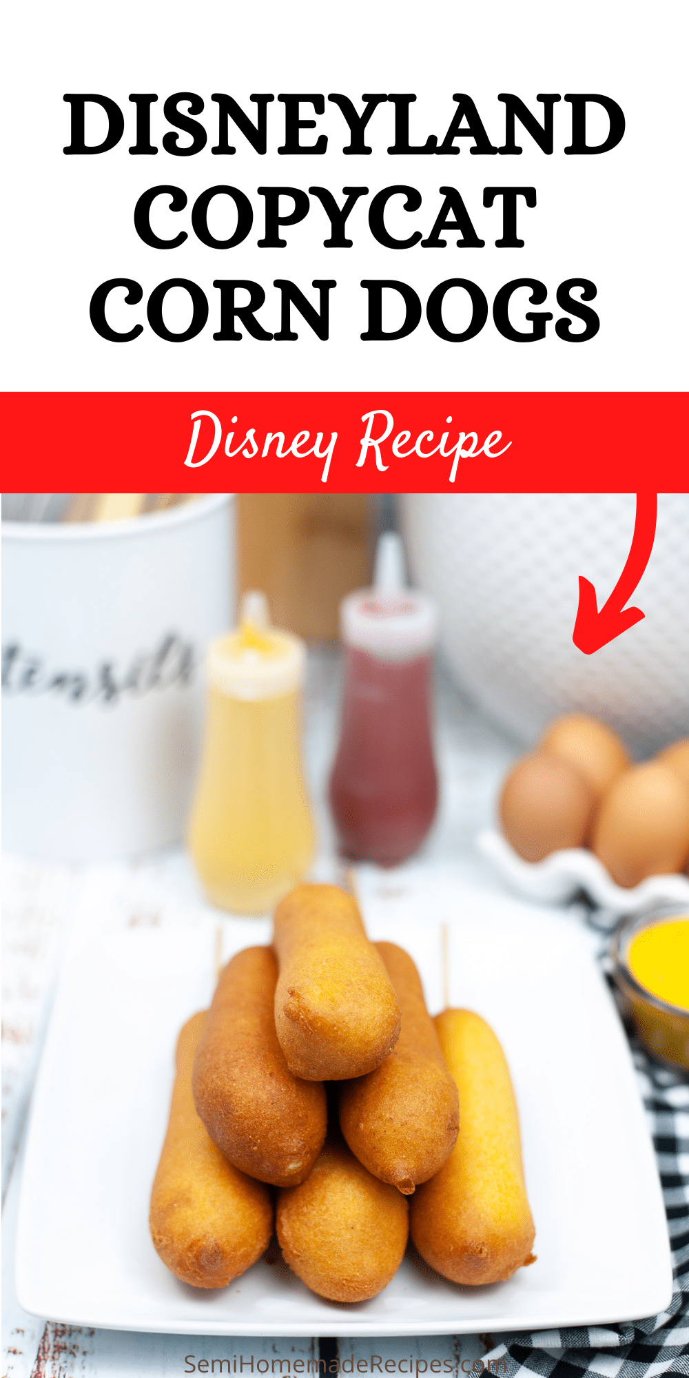 Fallen in love with Disneyland Corn Dogs? Wishing you would make it to Disneyland for the famous corn dogs? Make them at home with this great recipe for Disneyland Copycat Corn Dogs!

 via @bigbearswife
