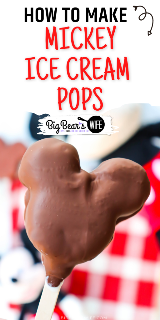 Love those Mickey Mouse Ice Cream pops at Disney World? Crave them when you're at home? This is how you make Homemade Mickey Ice Cream Pops with ANY ice cream flavor inside!