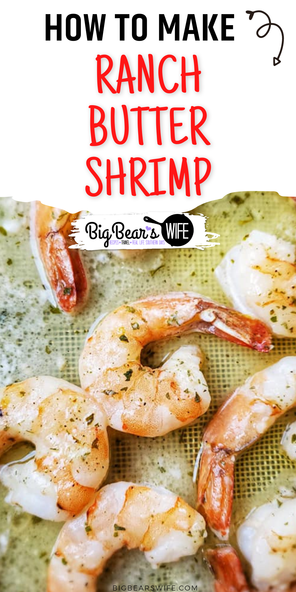 Ranch Butter Shrimp is a super quick dish that takes less than 15 minutes to make with only 3 ingredients! You're going to go crazy over how easy this shrimp recipe is!  via @bigbearswife