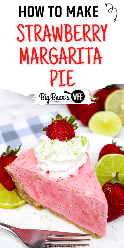 Need a treat to cool you down? Try this easy Strawberry Margarita Pie. A homemade no-bake dessert with all the flavors of a frozen strawberry margarita (without the hangover).