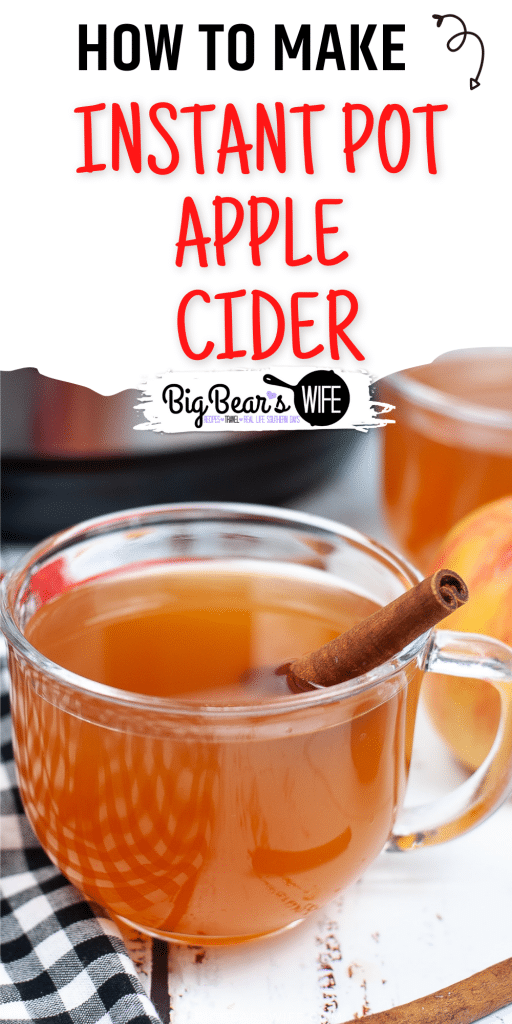 Warm up this fall and winter with a warm mug of homemade Instant Pot Apple Cider! A perfect mug of apple and cinnamon is waiting for you!