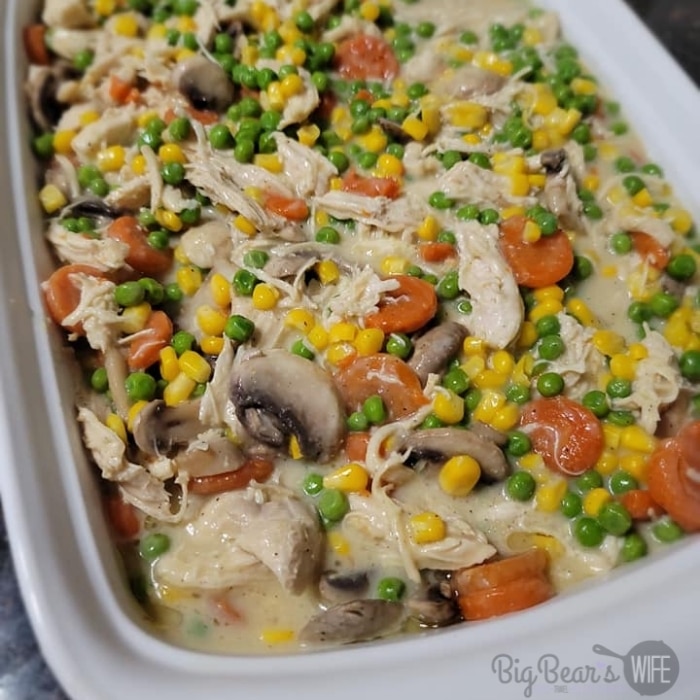 Filling for Pot Pie in a casserole dish