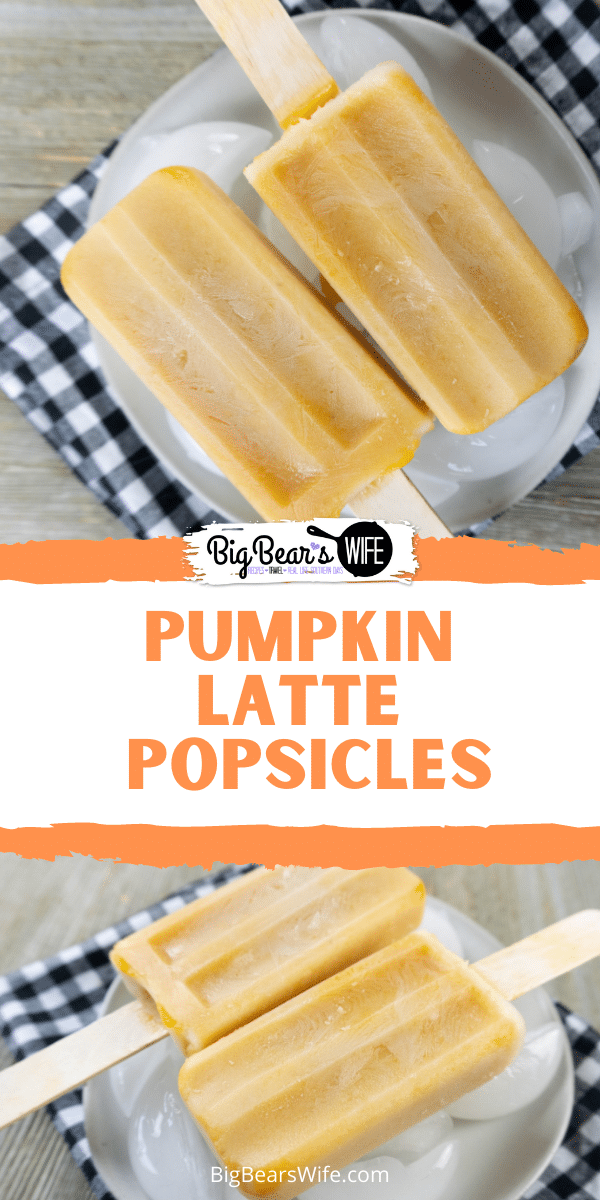 Pumpkin Latte Popsicles - homemade Pumpkin Latte Popsicles made with pumpkin puree, espresso, milk, sugar cinnamon, nutmeg and cardamom! via @bigbearswife