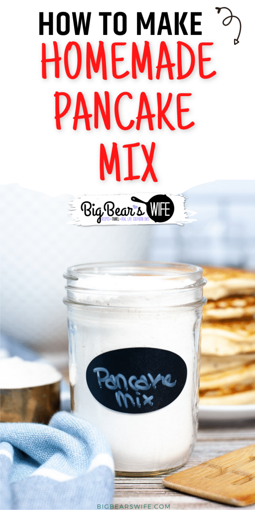 Morning pancakes made with homemade pancake mix is the perfect way to start off the day! This pancake mix is easy to make with simple ingredients and can be stored for about 5-6 months!