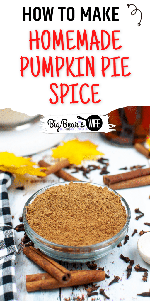 Ginger, Allspice, Cinnamon, Cloves and Nutmeg are whisked together to create a homemade pumpkin pie spice that is perfect for baking and smells amazing!
