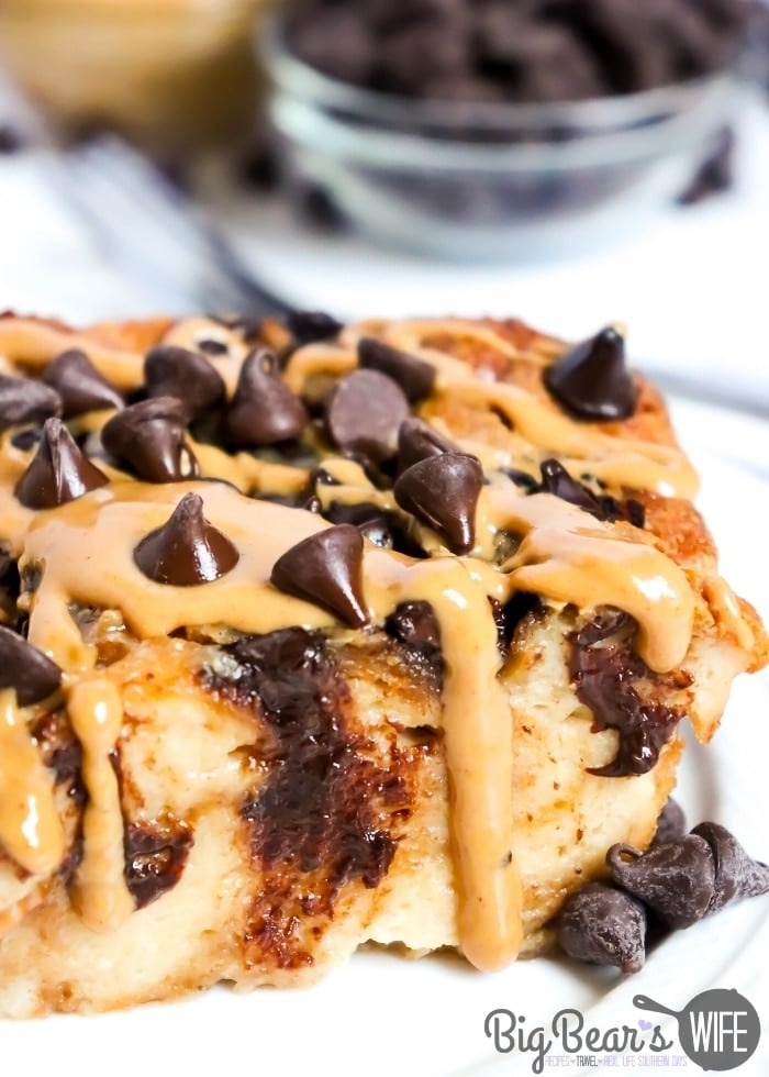 Peanut Butter Chocolate Bread Pudding with melted Peanut butter (3)