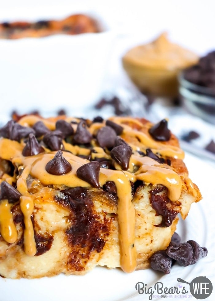 Peanut Butter Chocolate Bread Pudding with melted Peanut butter (3)