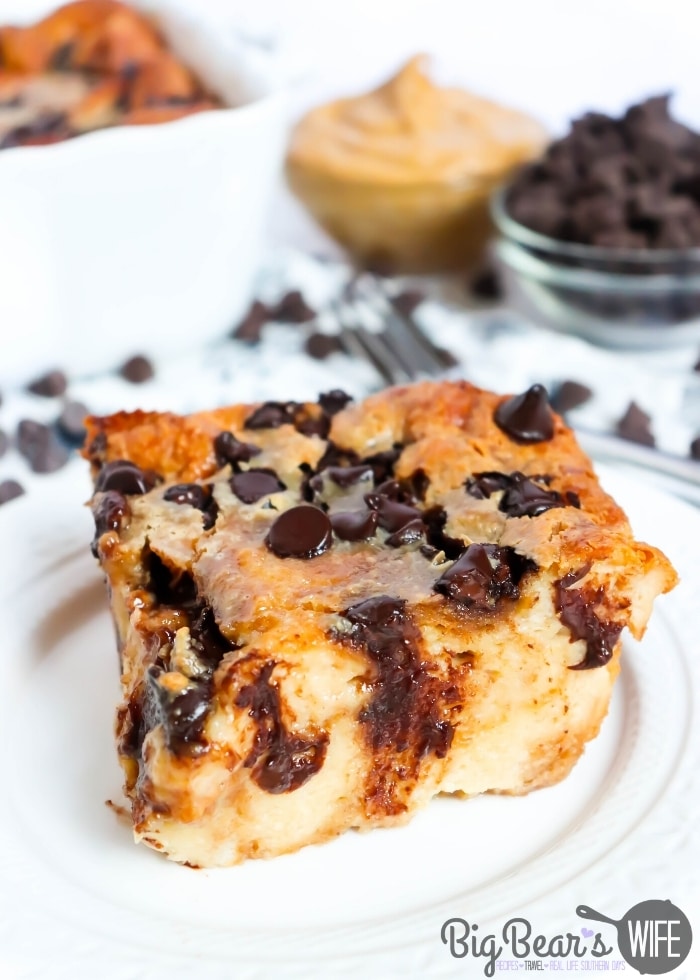 Peanut Butter Chocolate Bread Pudding
