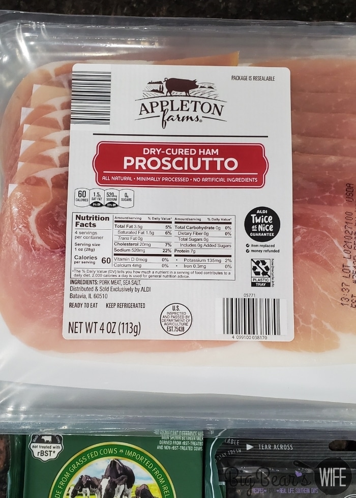 package of prosciutto from Aldi