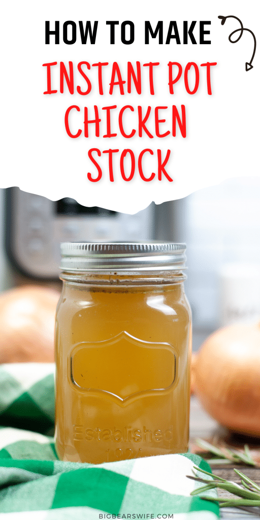 Don't toss those chicken bones into the trash! Turn them into the most amazing chicken stock with this easy recipe for Instant Pot Chicken Stock! Perfect for soups, casseroles, sauces and pot pies!