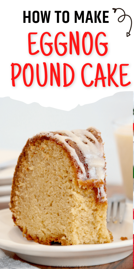 This Eggnog Pound Cake is a gorgeous holiday cake that is perfect with a cup of coffee or hot chocolate. This cake is a homemade eggnog pound cake that is baked in a bundt pan and then drizzled with eggnog icing!