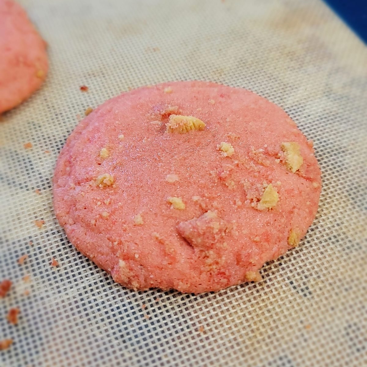cookied baked after strawberry cookie rolled in crushed strawberry crunch topping