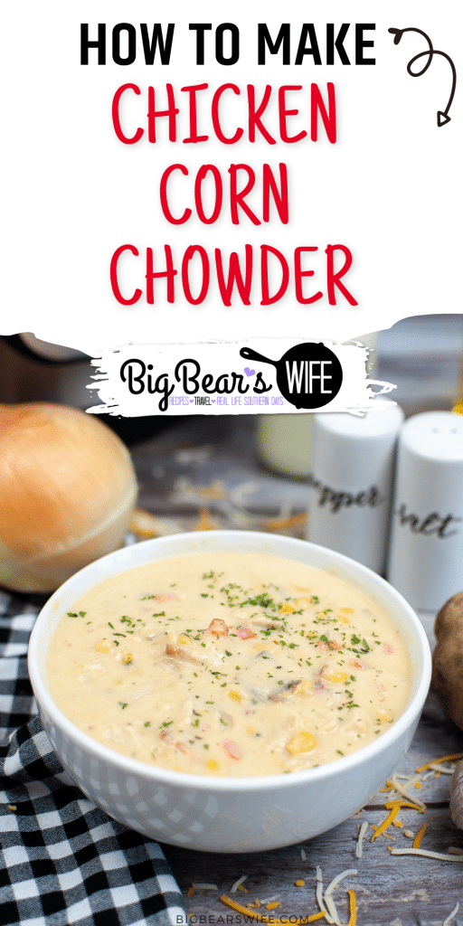 It is cheesy and full of chicken, bacon and corn! This easy Chicken Corn Chowder can be made in the Instant Pot or on the stove top! Great to serve with garlic bread or homemade rolls!