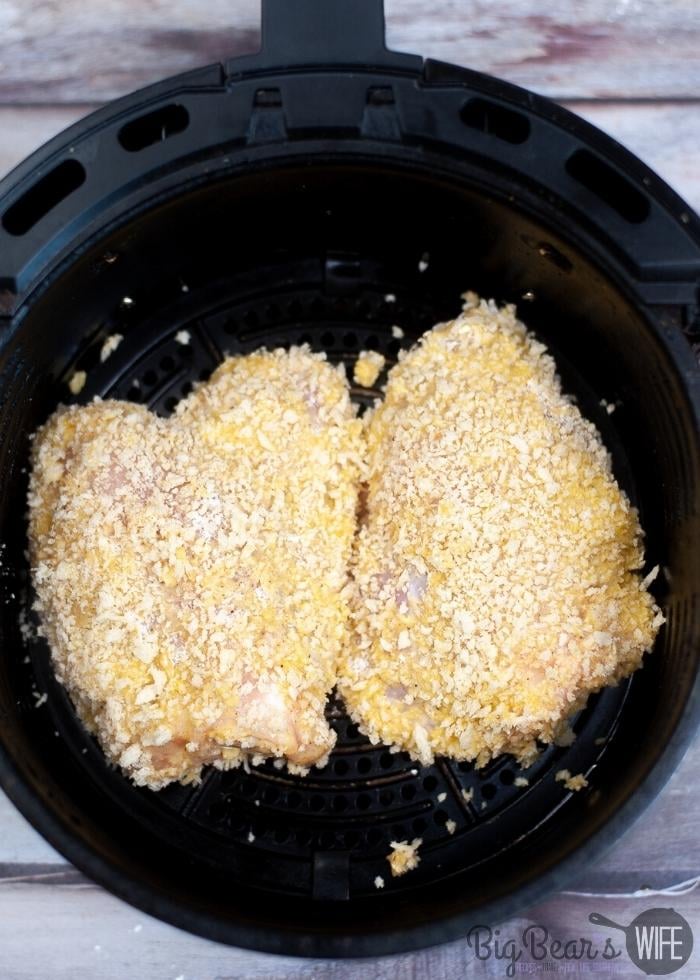 battered chicken thighs in air fryer before cooking