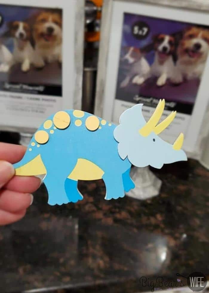 Blue Wooden Dinosaur