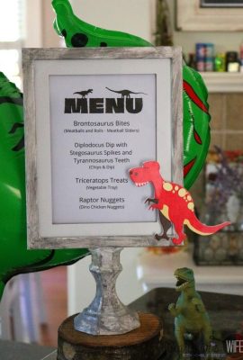 Throwing a party and in need of an awesome menu board? Let me show you How to make a DIY Faux Stone Party Menu Board for just a few dollars! We made these to match a dinosaur theme for a birthday party!