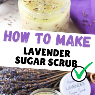 You'll love how easy this Homemade Lavender Sugar Scrub is to make! This homemade sugar scrub makes your skin super soft, it's simple to make and great for a DIY homemade gift!