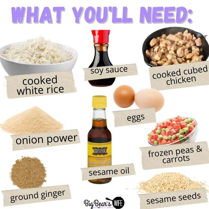 Kitchen items you'll need to make chicken fried rice